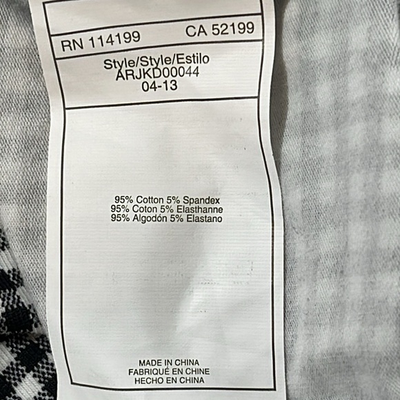 ROXY Black & White Gingham Mini Dress Size XS NEW - Picture 9 of 9